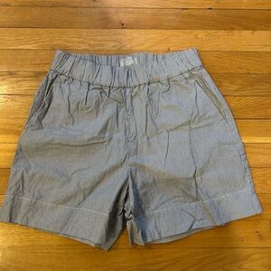 Everlane Black and White Striped Shorts